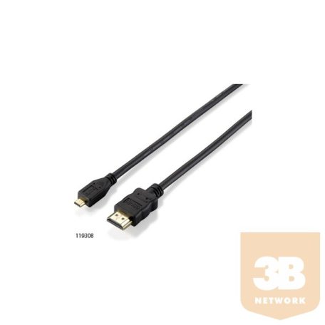 Equip 119308 HDMI - MicroHDMI kábel 1.4, apa/apa, 2m