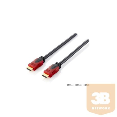 Equip kábel HDMI-HDMI 3M V1.4 GOLD, black