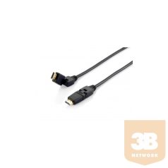   Equip 119362 HDMI kábel 1.4 apa/apa, aranyozott, 2m, forgatható csatlakozókkal