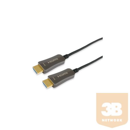 Equip Kábel - 119433 (Aktív HDMI2.0 kábel, apa/apa, 4K/60Hz, 3D, HDCP2.2, HDR, aranyozott, 100m)