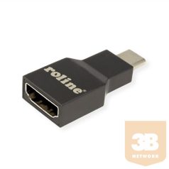 ADA Roline USB Type-C - HDMI M/F adapter - szürke