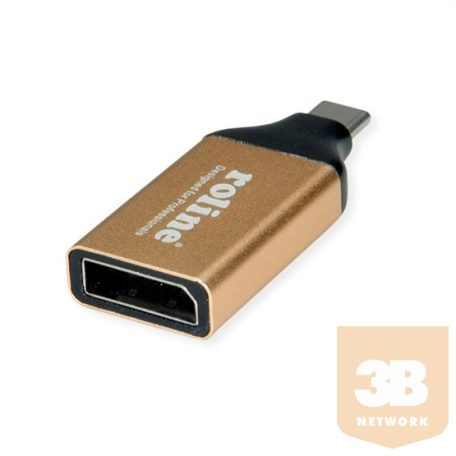 ADA Roline USB- C - DisplayPort v1.2 M/F adapter - arany