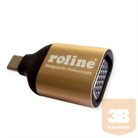 ADA Roline USB- C - VGA M/F adapter - arany
