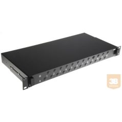   AMP 19" ST optikai panel, üres, 24db toldóhoz, (220mm mély) fekete (1206480-8)