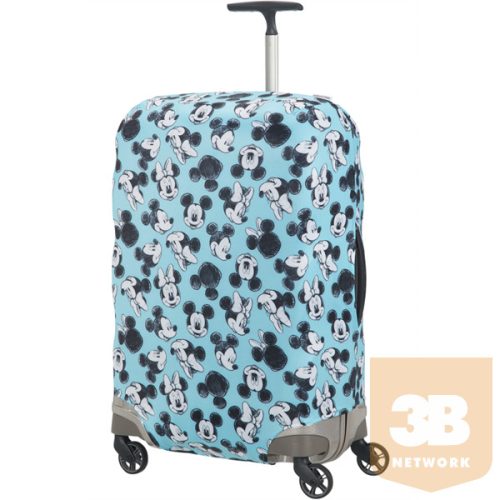 SAMSONITE Bőröndhuzat 122306-7923, LYCRA COVER M DISNEY (MICKEY/MINNIE BLUE) -GLOBAL TA DISNEY