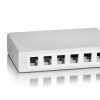 Equip Keystone Fali doboz - 125460 (12 port, Cat.5e/Cat.6/Cat.6A, fehér)