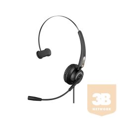   Sandberg Fejhallgató - USB Office Headset Pro Mono (USB; mikrofon; hangerő szabályzó; 2,1m kábel; fekete)
