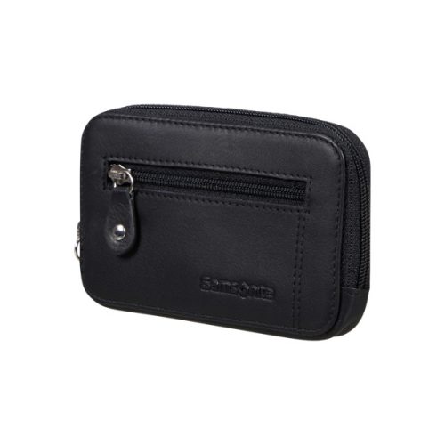 SAMSONITE BŐR Kulcstartó 127078-1041, 524 Z Round Key Pouch 2R (Black) -ATTACK 2 SLG