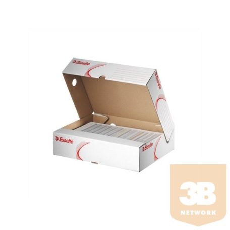 ESSELTE Archiváló doboz, A4, 80 mm, karton, felfelé nyíló,"Standard", fehér