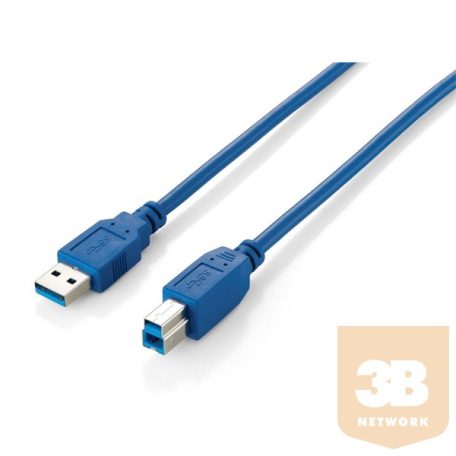 Equip 128292 USB 3.0 A-B kábel, apa/apa, duplán árnyékolt, 1,8m