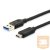Equip Átalakító Kábel - 128345 (USB-C 3.2 Gen1 to USB-A, apa/apa, fekete, 0,5m)