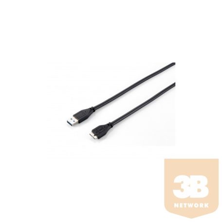 Equip 128397 USB 3.0 A-microB 10pin kábel, apa/apa, duplán árnyékolt, 2m