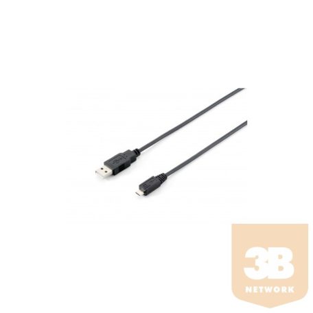 Equip 128594 USB 2.0 A-microB kábel, apa/apa, 1m