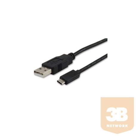 Equip 12888107 USB-C -> USB-A 2.0 kábel, apa/apa, 1m