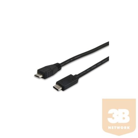 Equip 12888407 USB-C -> USB MicroB 2.0 kábel, apa/apa, 1m