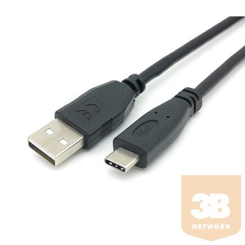 Equip Átalakító Kábel - 128886 (USB-C2.0 to USB-A, apa/apa, fekete, 3m)