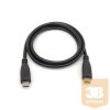 Equip Átalakító Kábel - 128887 (USB-C2.0 to USB-C, apa/apa, fekete, 2m)