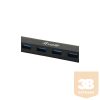 Equip-Life USB Hub - 128954 (4 Port, USB3.0, USB Type-C, USB tápellátás, kompakt dizájn, fekete)