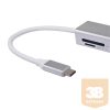 Equip-Life USB Hub - 128958 (USB-C 3.0, 4 Port, USB tápellátás, kompakt dizájn, ezüst)