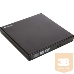   Sandberg ODD Külső - USB Mini DVD író (Retail; USB; USB tápellátás; Fekete)