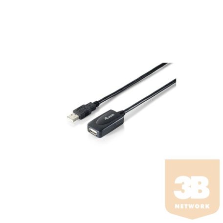 Equip 133336 Aktív USB 2.0 A-A hosszabbítókábel, apa/anya, duplán árnyékolt, 5m