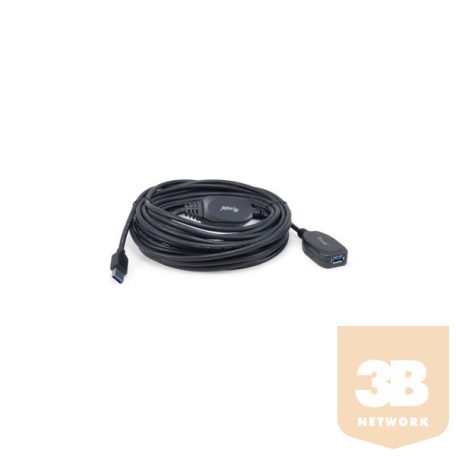 Equip Kábel - 133347 (Aktív, USB3.0, A-A hosszabbítókábel, apa/anya, duplán árnyékolt, 10m)