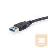 Equip Átalakító - 133385 (USB-A3.0 to HDMI, fekete)