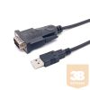 Equip Kábel - 133391 (USB-A to Serial (DB9), fekete, 1,5m)