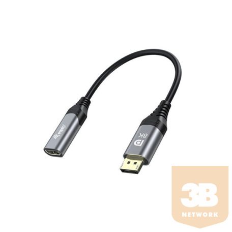 Equip Átalakító - 133446 (DisplayPort1.4 to HDMI, 8K/60Hz, szürke)