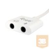 Equip Átalakító - 133460 (USB-C to Audio, 2x3,5mm Jack, ezüst)