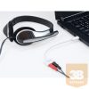 Equip Átalakító - 133460 (USB-C to Audio, 2x3,5mm Jack, ezüst)