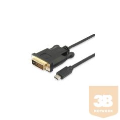   Equip 133468 USB-C -> DVI-D Dual-Link kábel, apa/apa, 1,8m
