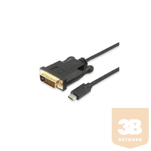 Equip 133468 USB-C -> DVI-D Dual-Link kábel, apa/apa, 1,8m