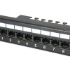 Equip Patch panel - 135425 (24 port, Cat.6, árnyékolatlan, fekete)