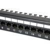 Equip Patch panel - 135425 (24 port, Cat.6, árnyékolatlan, fekete)