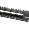 Equip Patch panel - 135425 (24 port, Cat.6, árnyékolatlan, fekete)