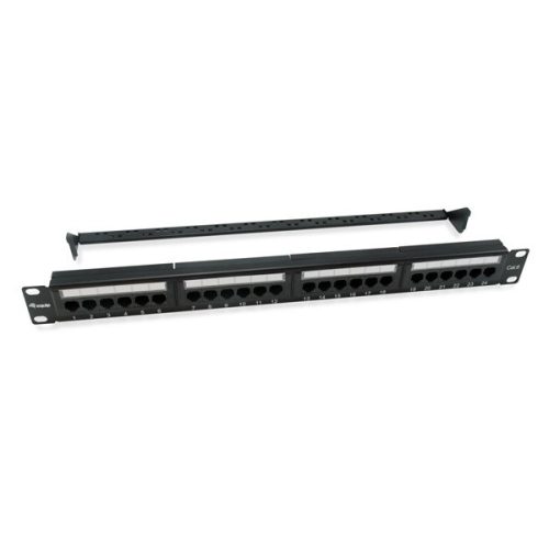 Equip Patch panel - 135426 (24 port, Cat.6, árnyékolatlan, fekete)