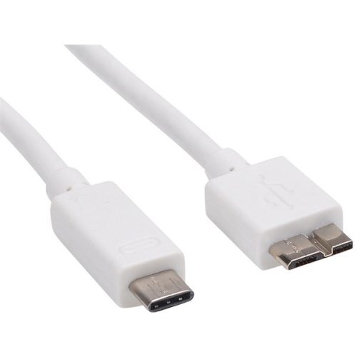 Sandberg Kábel - USB-C to USB3.0 Micro-B (1m; fehér; USB-C bemenet; USB3.0 Micro-B kimenet)