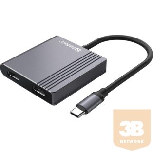 133484 USB-C 4 in 1 Dual HDMI Adapter, USB 3.0, 100W USB PD - Equip