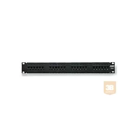 AMP Cat.6 UTP 24 portos patchpanel, 1U, fekete (1375014-2)