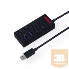 USB Roline Hub USB 3.2 Type-C - 4x USB kapcsolható