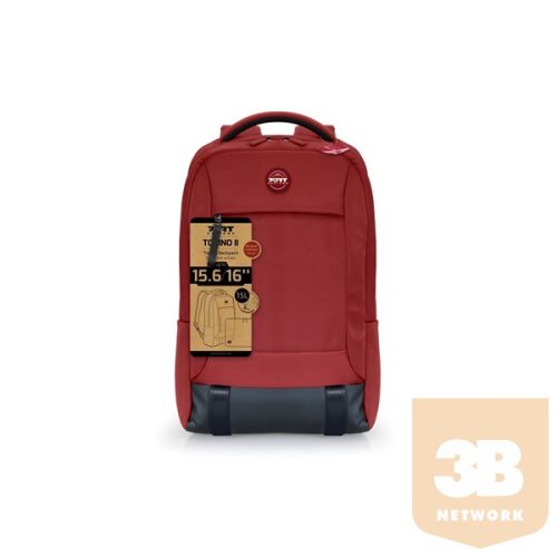 PORT DESIGNS Notebook hátizsák 140424, TORINO II BACKPACK 15.6/16’’ RED/Piros