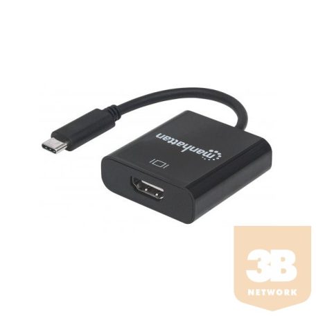Manhattan 151788 USB-C 3.1-apa/HDMI-anya konverter (3840x2160p@30Hz, 4K, Full HD, UHD)