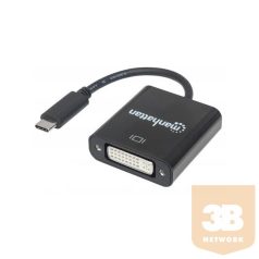   Manhattan Kábel átalakító - USB-C 3.1 to DVI (3840x2160p@30Hz, 4K, Full HD, UHD)