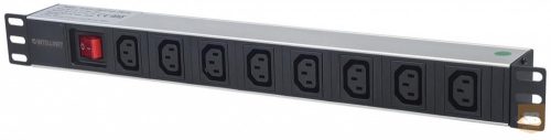 Intellinet Elosztósáv Rack 19'' 1U 110V-250V/10A 8xC13/1xC14 kábel 2m