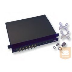   AMP 19" LC optikai panel, üres, 24 duplex toldóhoz (300mm fiókos) fekete (1671000-8)