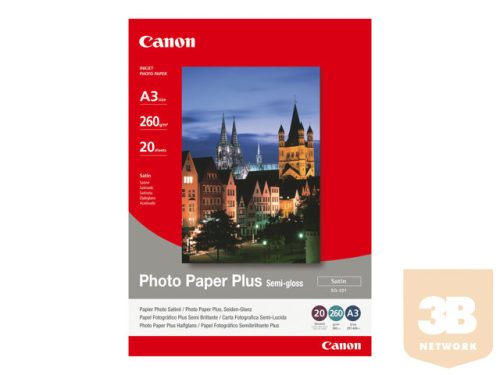 CANON SG-201 semi glossy photo paper inkjet 260g/m2 A3 20 sheets 1-pack