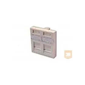   AMP "Mosaic" előlap - egyenes, porvédős, 45x45, 2db SL hellyel, fehér (1711276-1)