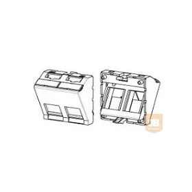   AMP "Mosaic" előlap - döntött, 45x45, 2db SL hellyel, fehér (1711797-1)