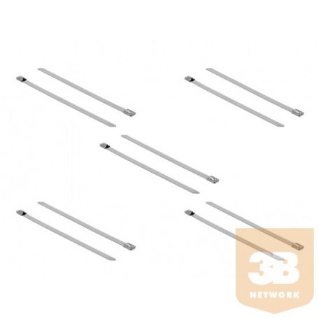 Delock Rozsdamentes acél kábelkötegelők, 200 x 7,9 mm (H x Sz), 10 darab